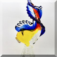 G07. Art glass yellow fish. 12”h - $24